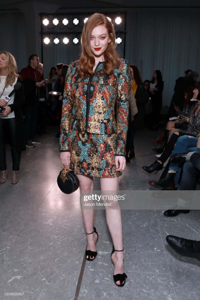 NEW YORK, NEW YORK - FEBRUARY 11: Larsen Thompson attends the Naeem Khan fashion show during February 2020 - New York Fashion Week: The Shows on February 11, 2020 in New York City. (Photo by Jason Mendez/Getty Images for NYFW: The Shows)